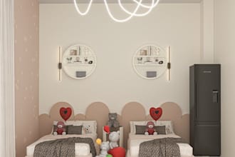 redesign luxury kids room, children room, nusery, teens room interior, rendering