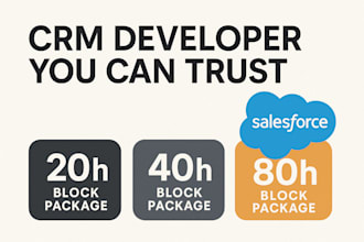 deliver expert salesforce development in flexible hours blocks packages