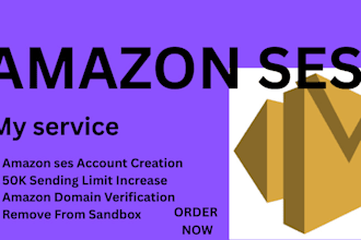 set up amazon AWS, authenticate your domain, and increase your ses daily limit