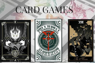 design card game board game tarot card with game rule book