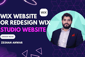 design a stunning wix website or redesign wix studio website