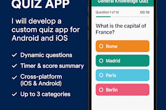 build a custom fully functional quiz app