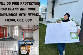do fire protection cad plans and code compliance with nfpa13, fm200, co2, cbc