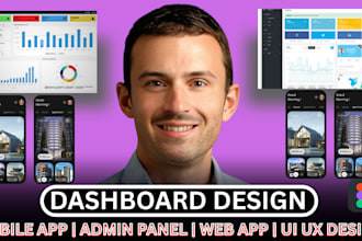 design stunning mobile app UI UX and dashboard for ios android and flutter