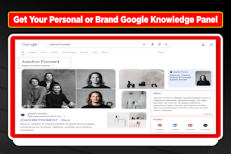 create a verified google knowledge panel or knowledge graph for any category