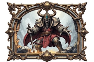 illustrate epic frame designs for fantasy or collectible game cards
