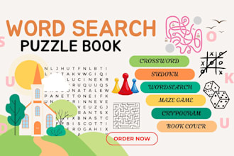 create children puzzle activity, word search, sudoku, logic grid maze amazon KDP