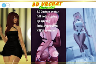 do custom vrchat avatar anime character vrc avatar vr character nsfw anime avi