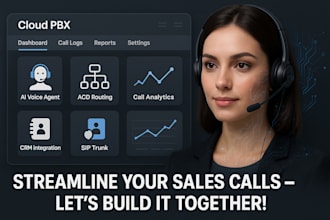 develop automatic call distribution ai sales voice agent call analyzer cloud pbx