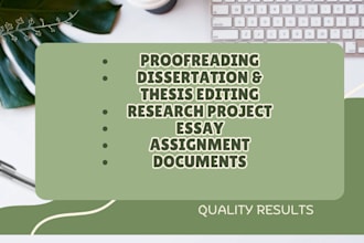 proofread and edit dissertation and documents