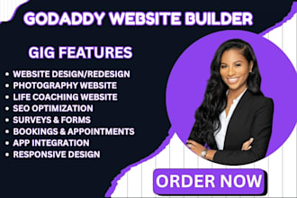design life coaching website photography website spa website using godaddy