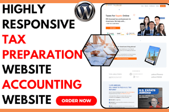build responsive tax website tax preparation finance accounting website design