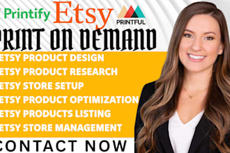 set up etsy print on demand store, etsy product design, etsy seo