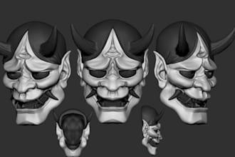 create custom 3d mask 3d helmet cosplay, 3d futuristic for 3d printing