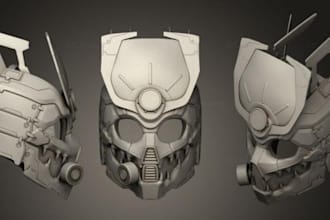 design 3d printable cosplay props, helmets, weapons, and wearable armor 3d print