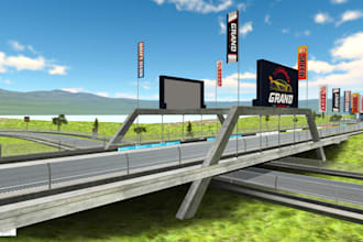 recreate 3d kart race track,circuit racing,map,road asphalt,beaming,night render