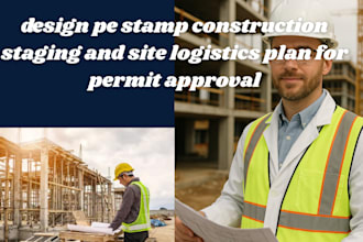 design pe stamp construction staging and site logistics plan for permit approval