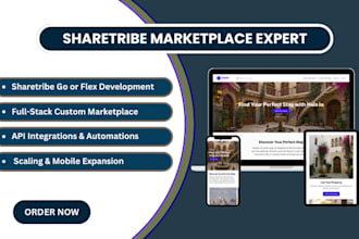 develop sharetribe b2b c2c b2c p2p go or flex marketplace mvp developement