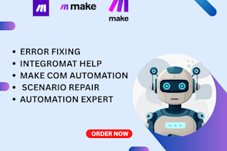 make com automation, error fixing, make fix, made com, integromat