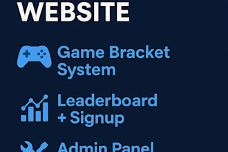 build a tournament website, bracket system, or esports platform, gaming website