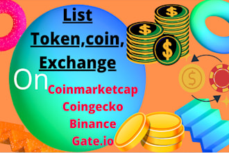 create token listing, ico listing, coin listing on coinmarketcap, coingecko cex