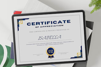 create professional diploma, custom certificate design