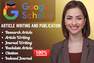 write and publish your research article in high index journals on google scholar