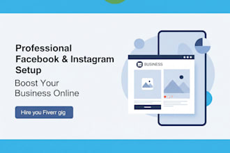 create professional facebook and instagram business page setup