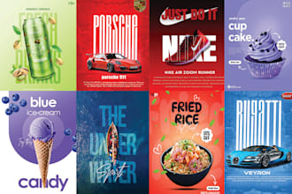 design car posters, brand ads, and social media graphics