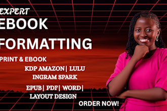 do KDP paperback formatting book layout design  kindle ebook formatting and lulu