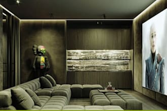 do 3d theater room, cgi theater room rendering, movie theater and cinema 3d