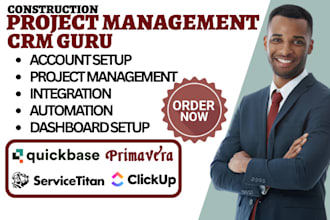 setup quickbase service titan project management primavera clickup automation va