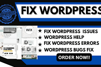 fix wordpress issues wordpress bug fix wordpress error  wordpress help html css