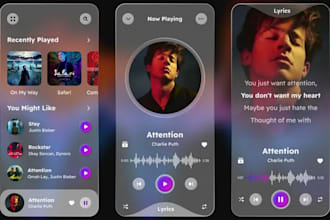 create a music player app for your radio, albums or songs