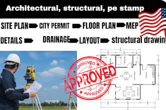 licensed engineering, structural, architectural drawing pe stamp for ak de ky md