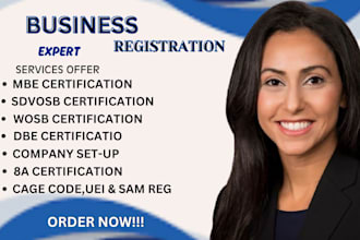 get your mbe, wosb, wbe, sdvosb 8a dbe, mwbe,sba samgov cage code uei, ein