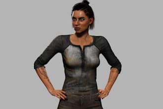 enhance 3d character model, retexture, vrm, creature, skin rig, uv map, ue5,gmod