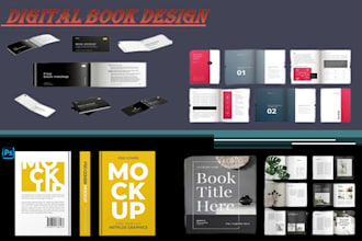 make digital book, pdf book, flipping book and book mockup