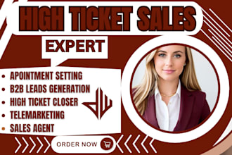 be your high ticket sales closer sales representative leads generation