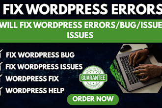 fix worpress issues wordpress bug fix wordpress error wordpress help wordpress
