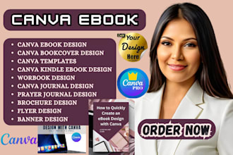 design ebook, prayer journal pdf, workbook, lead magnet, kindle book, in canva