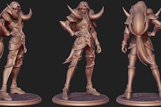 3d anime character, anime figure model, figurine obj miniature,for 3d print, stl