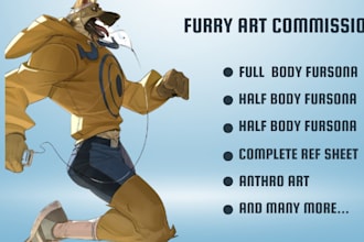 draw furry art fursona furry character anthro sfw nsfw furry reference sheet oc