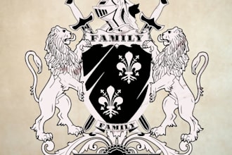 design modern heraldic family crest coat of arms logo