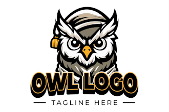 design proffesional owl mascot logo