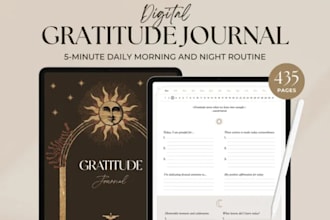 design daily journal self care journal wellness journal digital reading journal