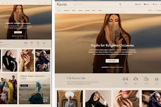 design abaya shopify store islamic shopify website clothing store, abaya website