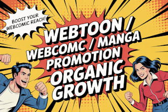 do organic webtoon promotion in 24hrs be your dedicated series manager