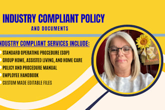 do sop, policy manual, employee handbook for group home assisted living and care