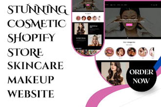 build cosmetic shopify store spa skincare beauty website skincare makeup store